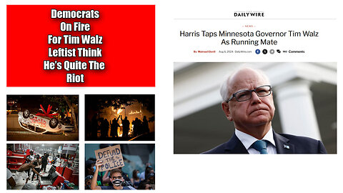 Kamala Harris Picks Tim Walz As Her VP Both Seem On Fire For Democracy Mostly On Fire