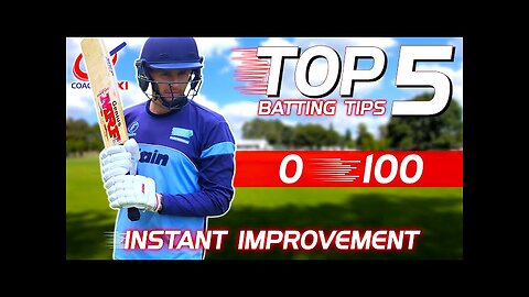 5 CRICKET BATTING TIPS that will help YOU IMPROVE TODAY!!!
