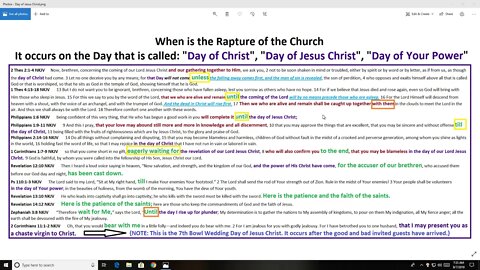 Day of Jesus Christ (rapture question solved)