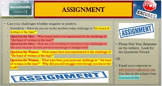 10-13-2023 Accountability Part 16 Assignment Review