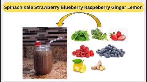 Green Juice with Strawberry Blueberry Raspberry Ginger Lemon #Smoothies #healthy #healthylifestyle