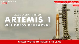 Crew Begin Repair at Pad - Artemis 1 Wet Dress Rehearsal