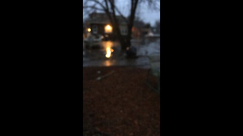 backyard flood WARNING ⚠️ ⛔️