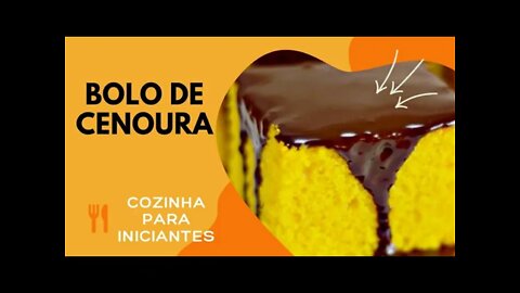 COZINHA PARA INICIANTES - RECEITAS EM 1 MINUTO - BOLO DE CENOURA - FÁCIL E RÁPIDO - #shorts