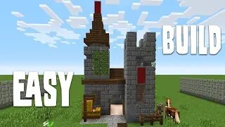 How to build an easy 8x8 castle in Minecraft (tutorial)