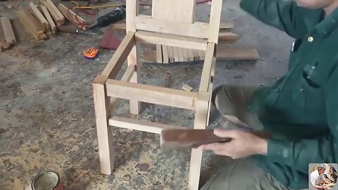 Extremely Ingenious Skills Woodworking Worker || Making Cross Joints Chair Monolithic Wood Projects