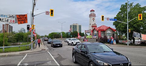 2024 05 25 protest Port Credit, Mississauga, Ontario- Light House