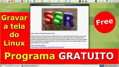 COMO GRAVAR A TELA DO LINUX COM O PROGRAMA GRATUITO Simple Screen Recorder