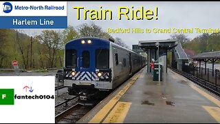 Riding a Bombardier M7A EMU Train on the Harlem Line: From Bedford Hills to Grand Central Terminal