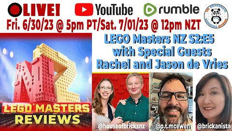 LEGO Masters New Zealand Season 2 Episode 5 with Special Guests Rachel and Jason de Vries!