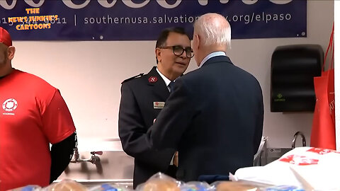 Biden to Salvation Army worker: "I spent some time with the Secret Service."