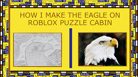 HOW I DRAW THE EAGLE FROM ROBLOX PUZZLE CABIN!!!