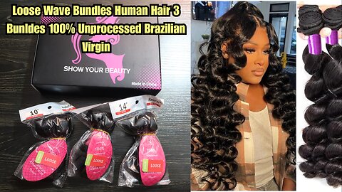 Loose Wave Bundles Human Hair 3 Bunldes 100% Unprocessed Brazilian Virgin Hair