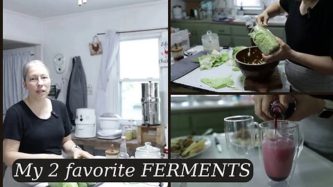 My 2 favorite FERMENTS | WHEY SODA AND SAUERKRAUT | EASY FERMENTS