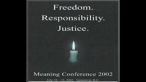 Symposium on Meaning & Optimism | S16 Part 2 | Meaning Conference 2002