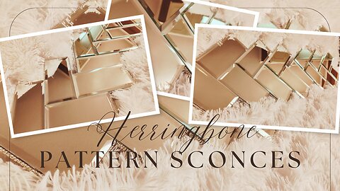 HERRINGBONE TILE INSTALL: WALL SCONCES DIY #sconcesdiy