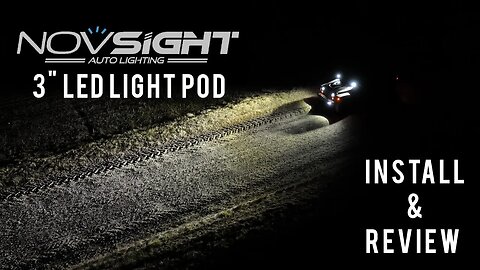Novsight 3" LED Light Pod Install / Review - Jeep JK Rubicon Recon - Auxiliary Lighting