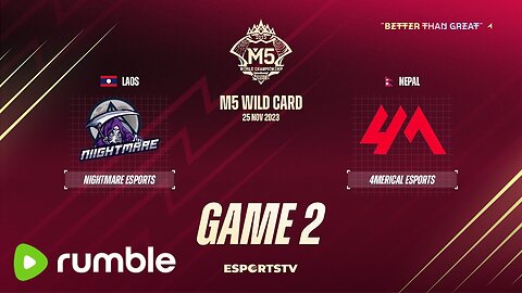 M5 Wild Card Day 3 | NIIGHTMARE ESPORTS VS 4MERICAL ESPORTS |GAME 2| Mobile Legend Championship 2023