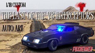 1/18 scale Mad Max Interceptor The Road Warrior Auto Art Ford Falcon Led custom 3.0 + Diorama