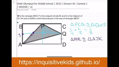 Math Olympiad for Middle School | 2010 | Division M | Contest 1 | MOEMS | 1E