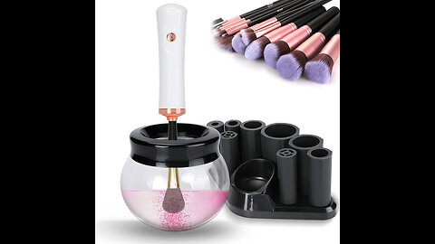 STYLPRO Original Gift Set Kit: Electric Makeup Brush Cleaner and Dryer Machine with 8 Brush Col...