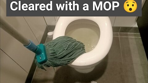 How to Clear a Blocked Toilet with a Mop!