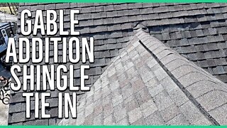 Gable Addition Shingle Tie in to Existing Roof