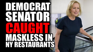 Democrat Senator CAUGHT Maskless in NY Restaurant