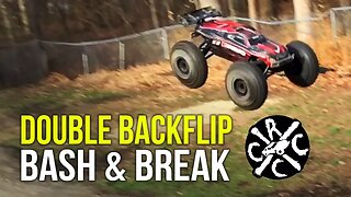 Traxxas E-Revo 6s, Double Backflip, Bash...and...Break