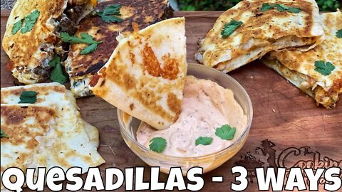 Quesadilla 3 WAYS on the PitBoss Flat Top Griddle | Steak, Chicken, Cheese