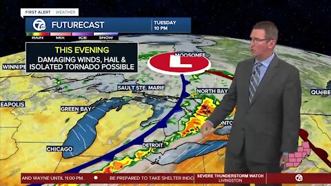 Severe storms possible