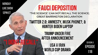EP118: Fauci Deposed, Twitter Amnesty, Balenciaga BDSM Bears, Epstein Victims Sue Banks, US v Iran