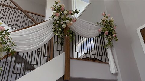 Diy - Easy staircase draping
