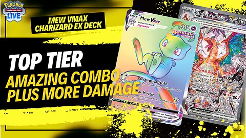 Pokemon TCG Live Charizard EX and Mew VMAX Amazing Combo