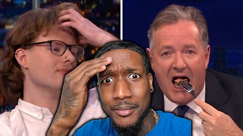 PIERS MORGAN EATS STEAK INFRONT OF VEGAN STRAIGHT SAVAGE -REACTION