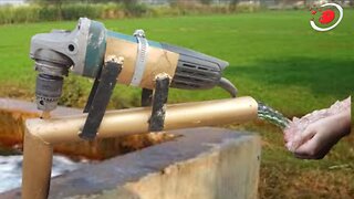 Angle Grinder hack - Make A Homemade Water Pump | Diy