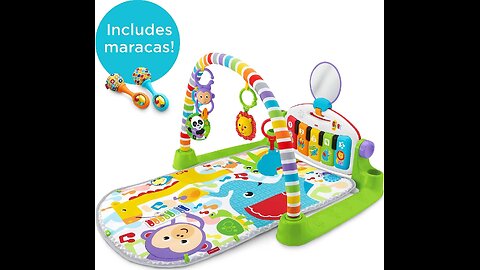 Fisher-Price Baby Playmat Deluxe Kick & Play Piano Gym & Maracas with Smart Stages Learning Content