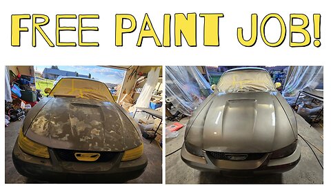 Painting My Father-In-Laws Mustang For Free! Full Process