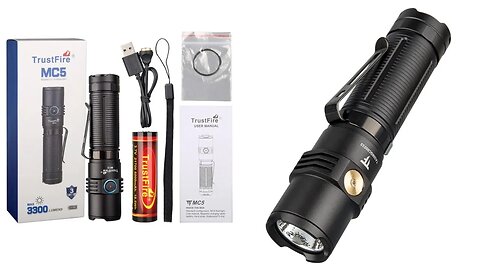 TrustFire MC5 3300 Lumen Rechargeable Flashlight See discount code below !