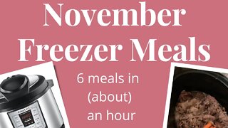 November Freezer Meal Prep