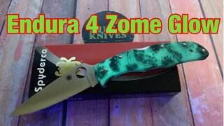 Spyderco Endura Zome Glow-in-the-dark knife