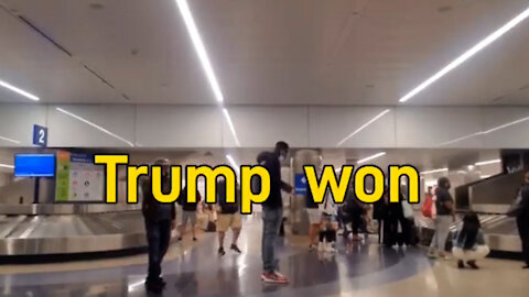 "Trump Won" Announcement at Airport