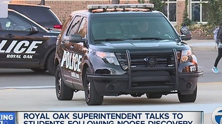 Royal Oak superintendent talks to students following noose discovery