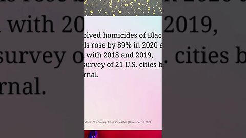 UNSOLVED homicides of Black women & girls rose by 89% in 2020 & 2021