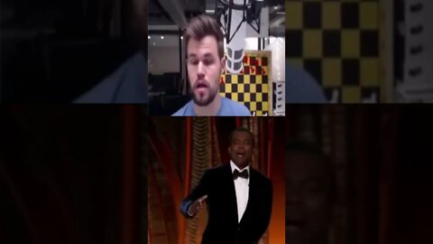 Carlsen WOW Oscar 2022 Will Smith vs Chris Rock #Shorts #Xadrez #willsmith