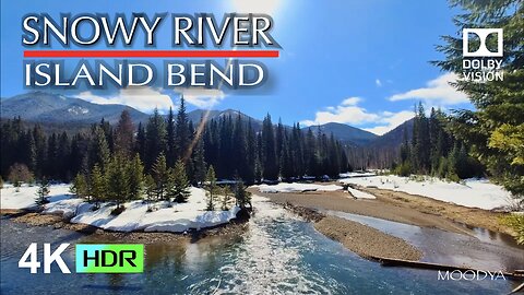 HDR Nature Videos - Snowy Mountain River Bend - Brighten Your Day
