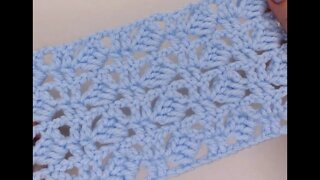 How to crochet diagonal boxes stitch simple pattern for beginners by marifu6a