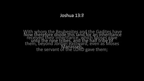 Joshua Chapter 13