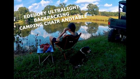 EDEUOEY Ultralight Backpacking Camping Chair and Table