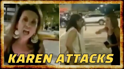 Insane Racist Karen Attacks Women in Texas Parking Lot